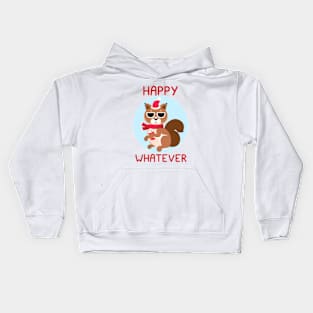 Happy Whatever Squirrel Kids Hoodie